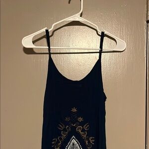 EARTHBOUND Blue Sleeveless Embellished Camisole Dress